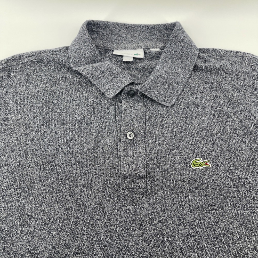 Lacoste Polo Shirt Men XXL Gray Heather Slim Fit Short Sleeve Cotton